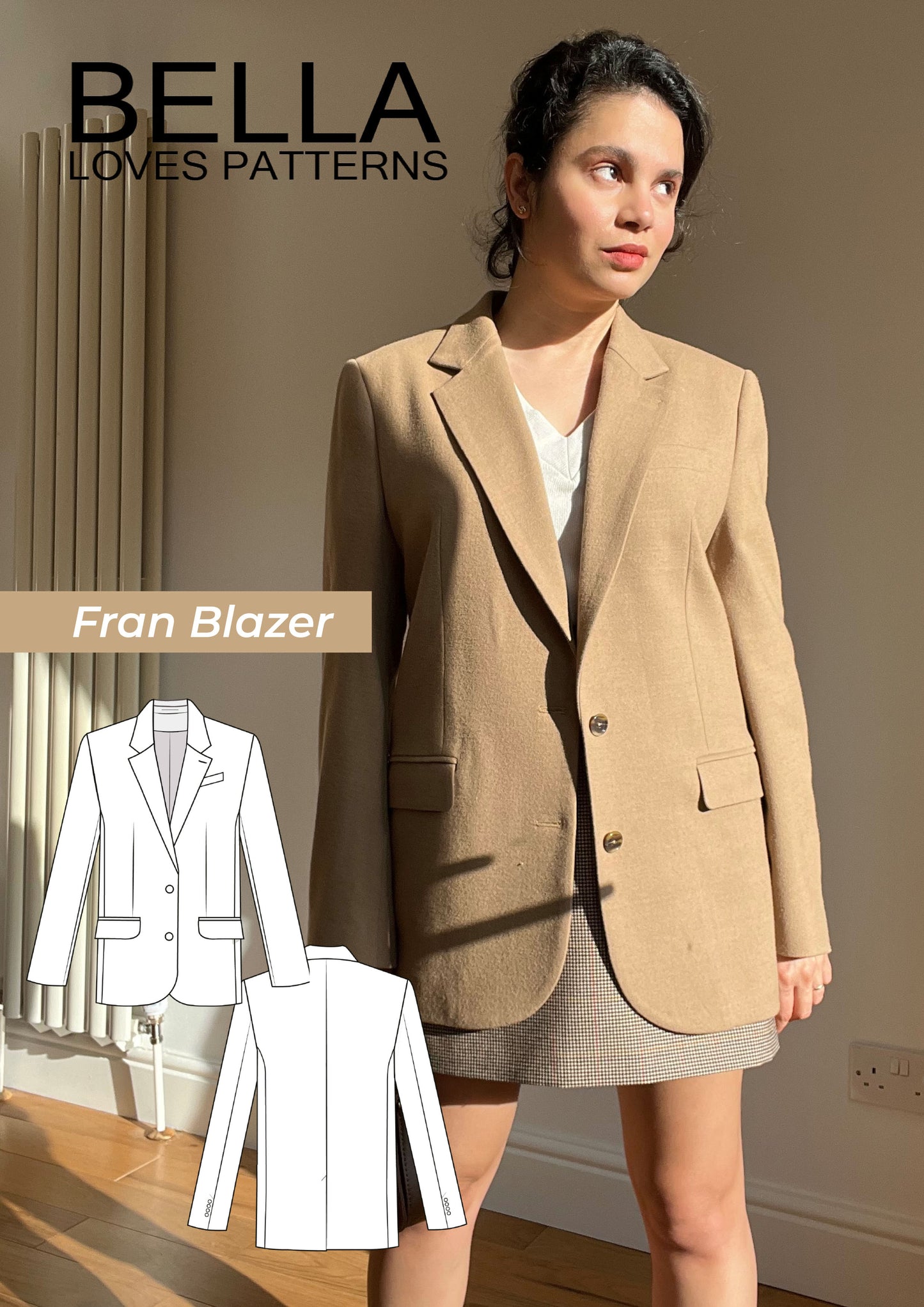 FRAN BLAZER – PDF SEWING PATTERN - Bella loves patterns