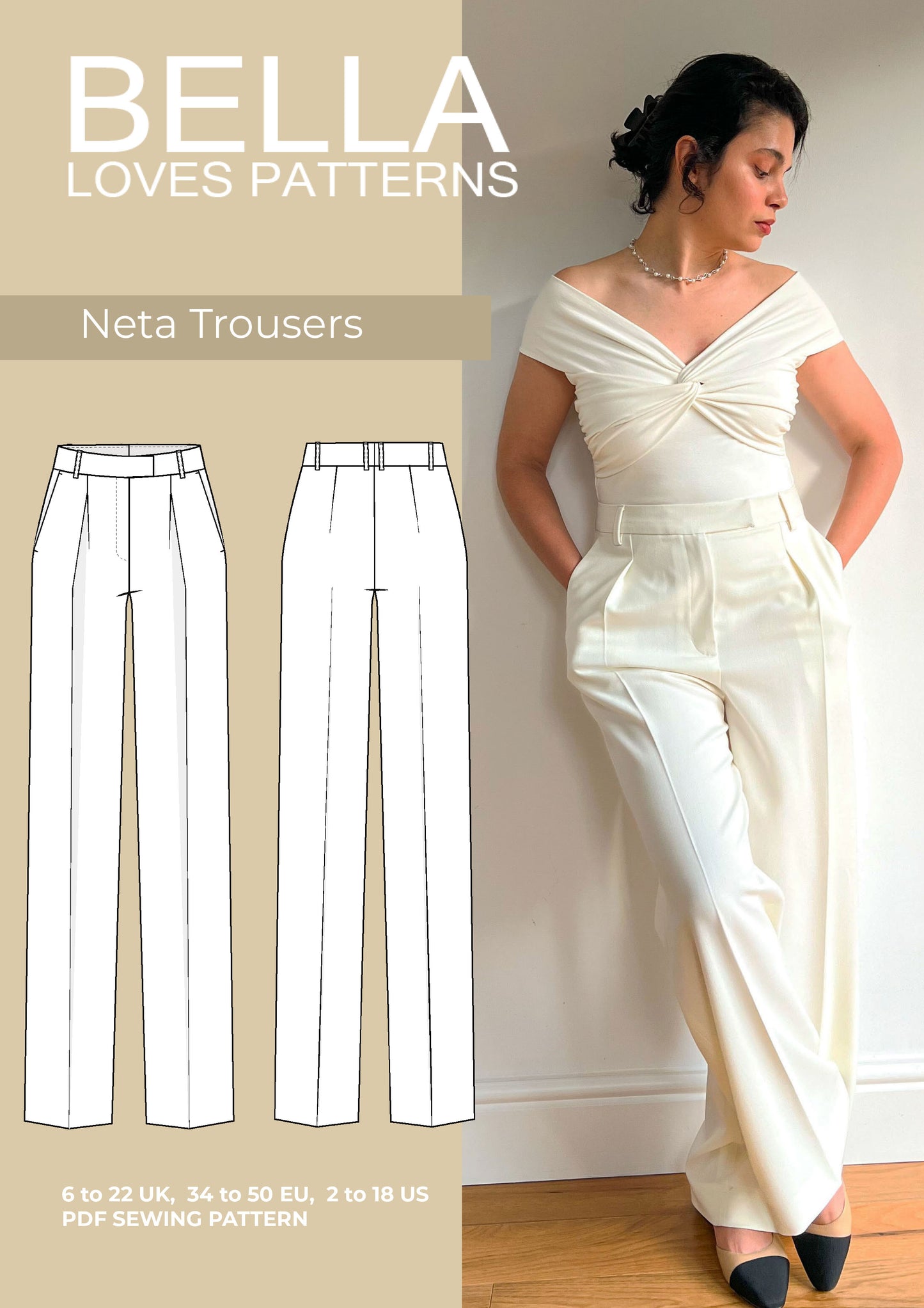 NETA TROUSERS – PDF SEWING PATTERN