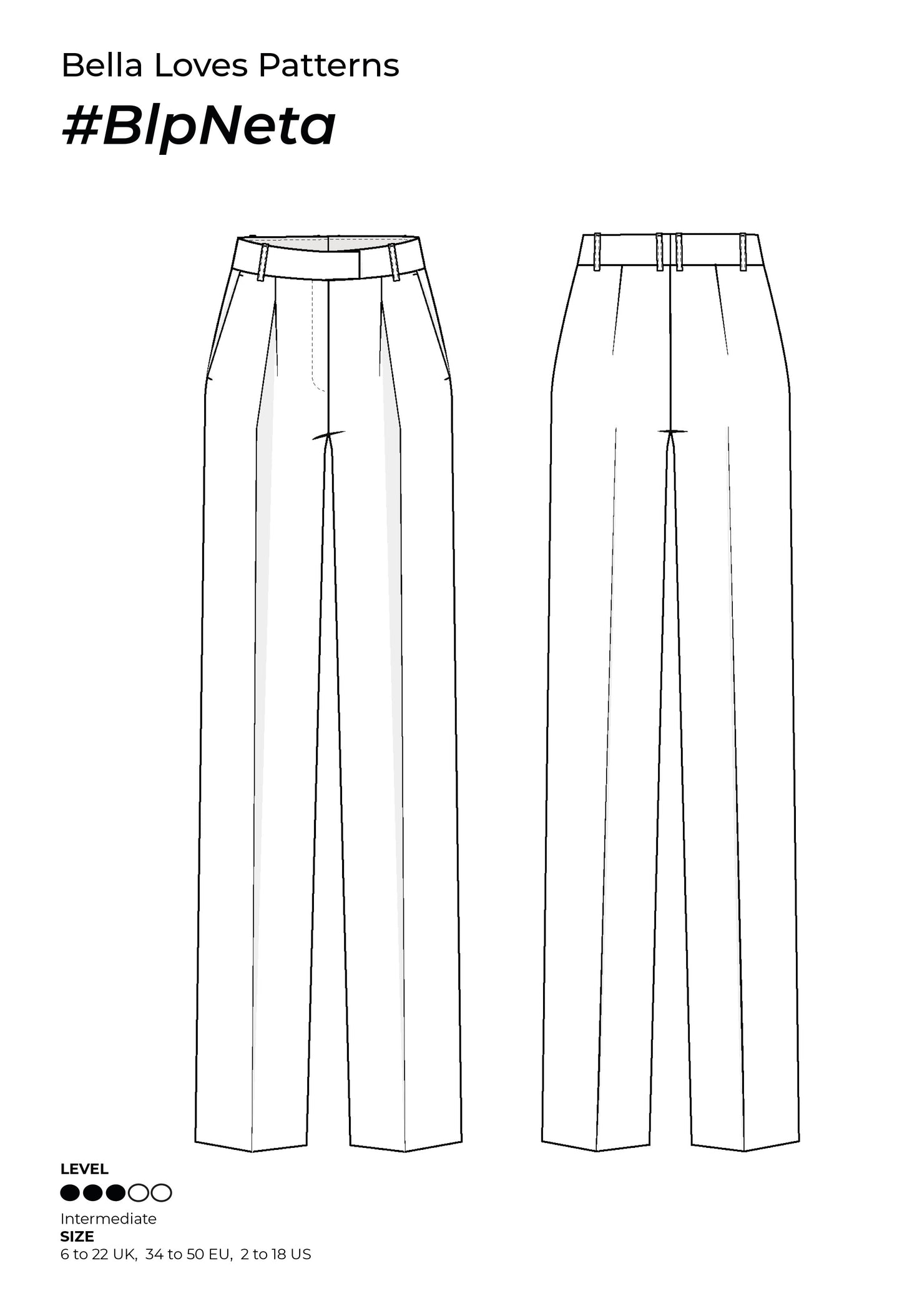 NETA TROUSERS – PDF SEWING PATTERN