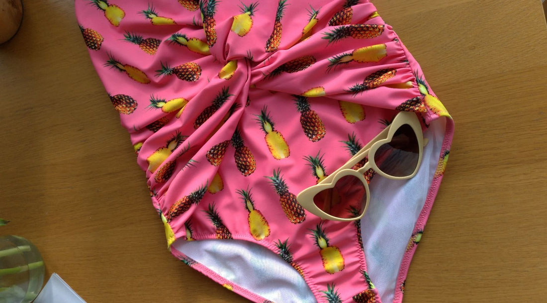 TWISTED PINK PINEAPPLE SWIMSUIT