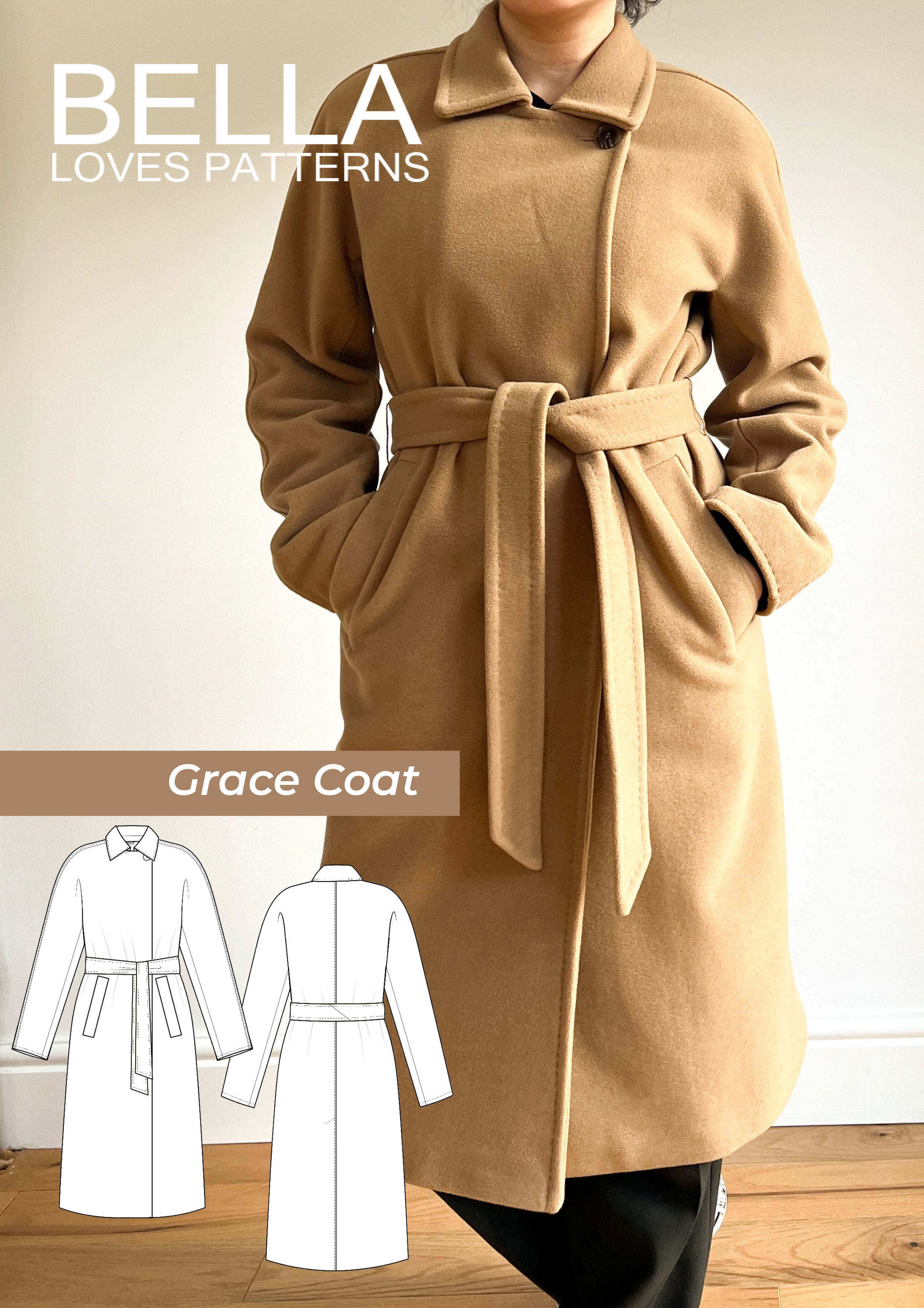 GRACE COAT – PDF SEWING PATTERN – Bella loves patterns