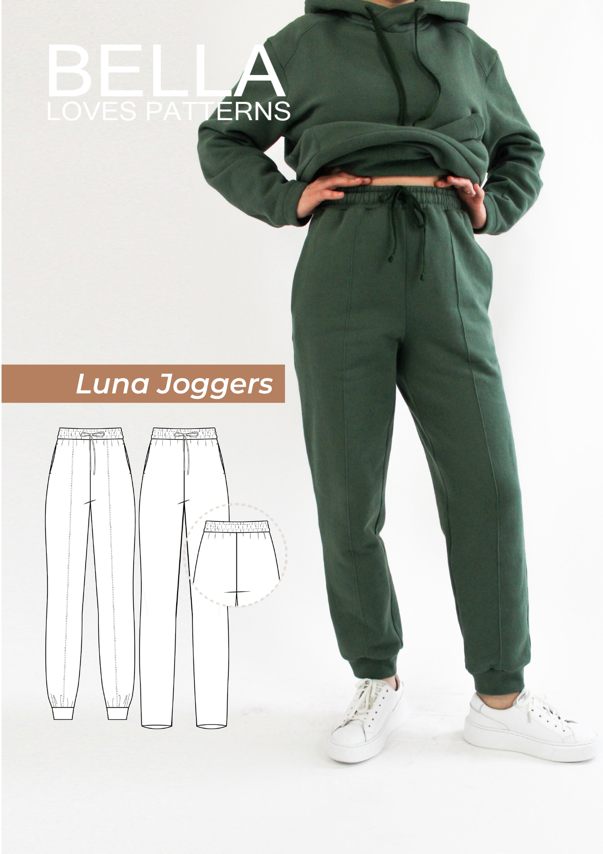 LUNA JOGGERS – PDF SEWING PATTERN - Bella loves patterns