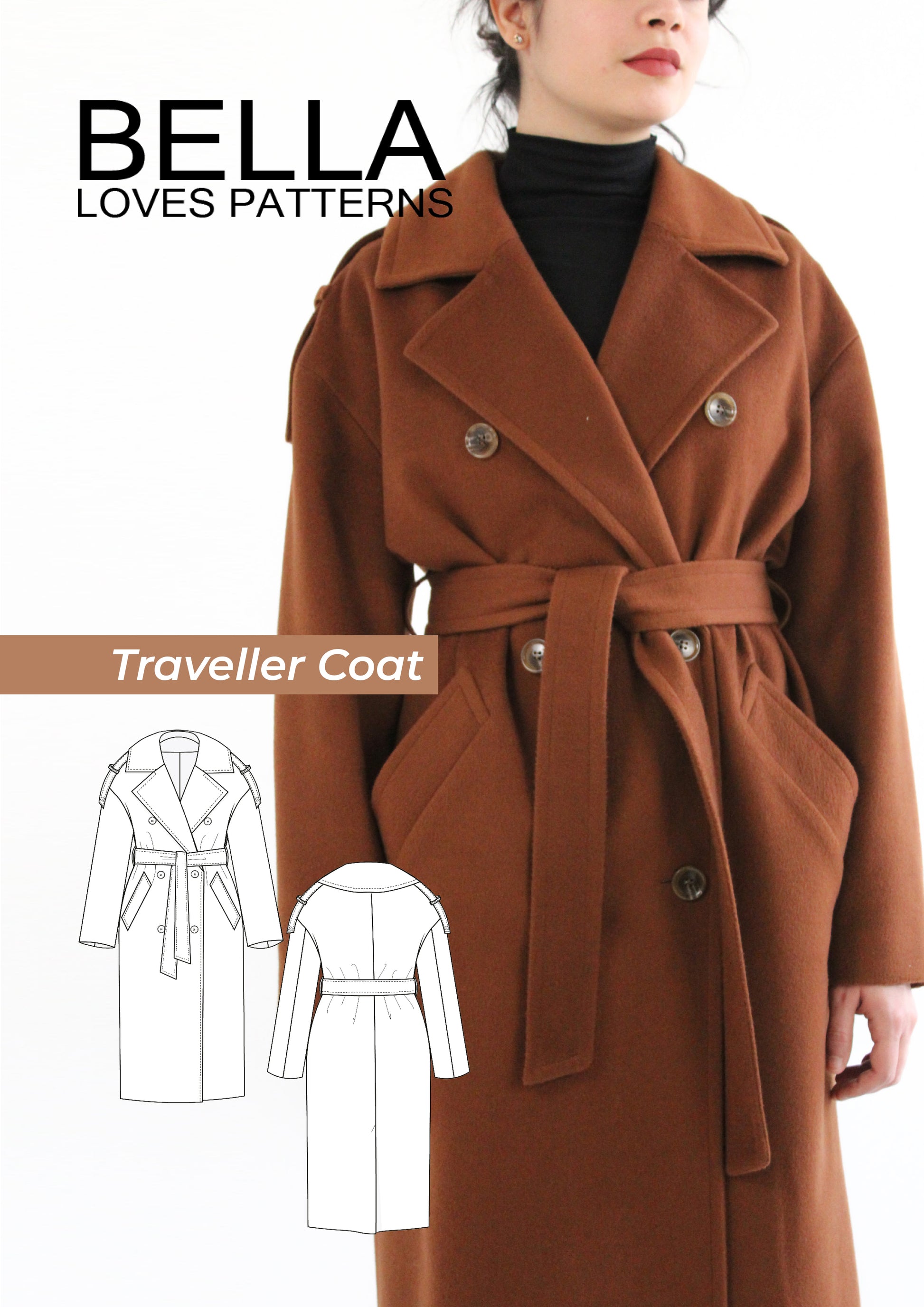 TRAVELLER COAT – PDF SEWING PATTERN - Bella loves patterns